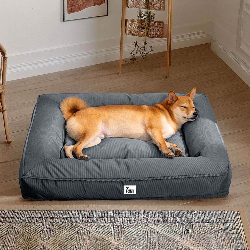 Bequemes orthopädisches Hundebett für große Hunde XL/XXL. Unterstützt Gelenke, idealer Schlafplatz für Haustiere.