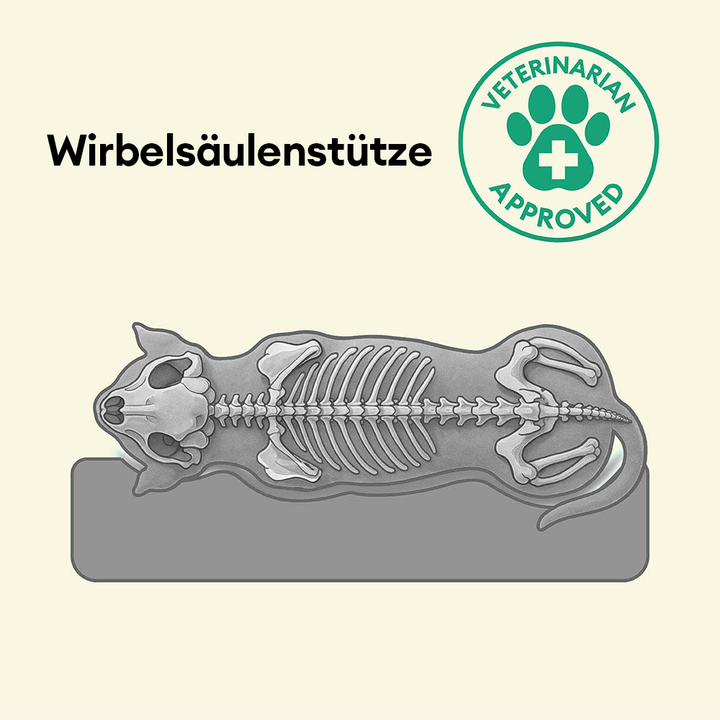 Großes orthopädisches Hundebett mit Memory-Schaum. Fördert Entspannung und bietet Gelenkentlastung für große Hunde.