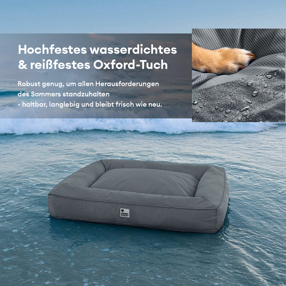 Stilvolles & bequemes orthopädisches Hundebett für große Hunde. Idealer Schlafplatz, robust und wasserabweisend.