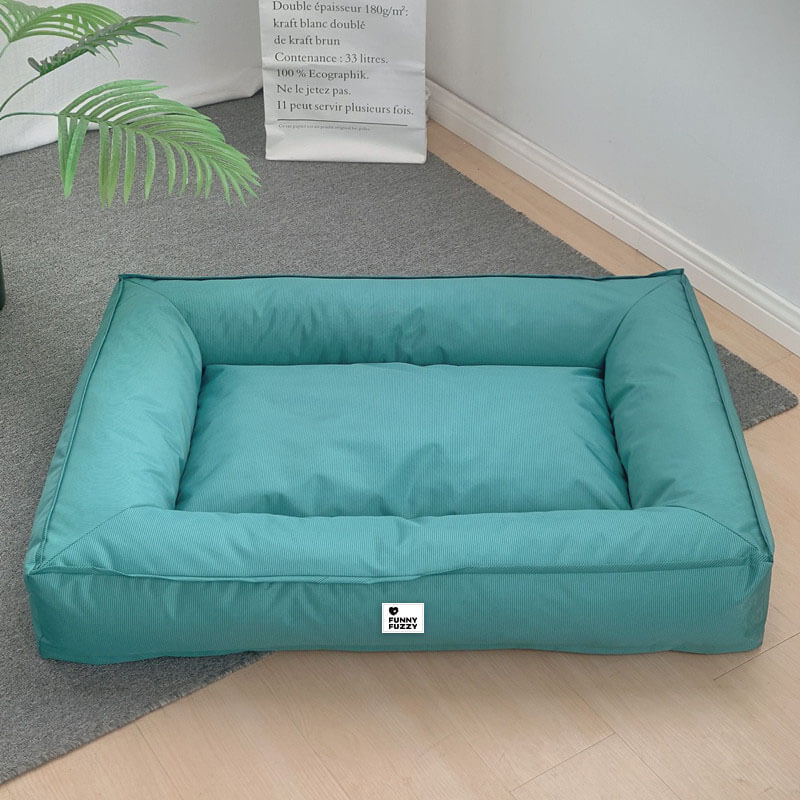 Das perfekte orthopädische Hundebett für große Hunde, wasserfest, stützend, waschbar & extrem komfortabel.