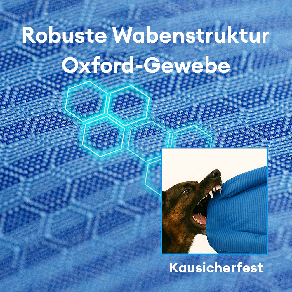 Langlebiges orthopädisches Hundebett für große Hunde, wasserabweisend, sehr bequem & schützt vor Kälte.