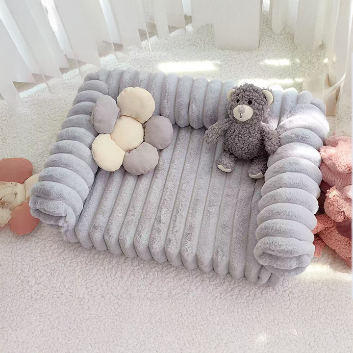Ergonomisches orthopädisches Hundebett, extra weich gepolstert, unterstützt Wirbelsäule und Gelenke.