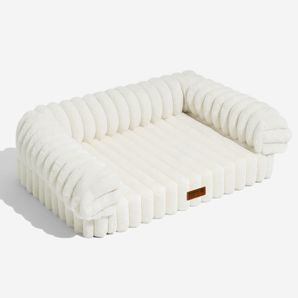 Orthopädisches Hundebett mit Memory-Schaum, flauschig weich, zur Druckentlastung und für tiefen Schlaf.