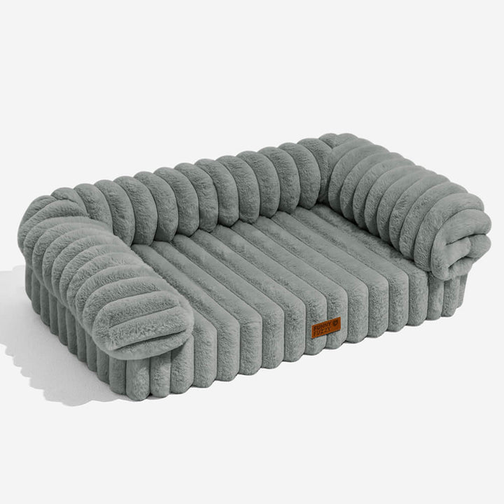 Flauschiges orthopädisches Kuschelsofa, weich & komfortabel, ideal für alle Hunde- & Katzenrassen.