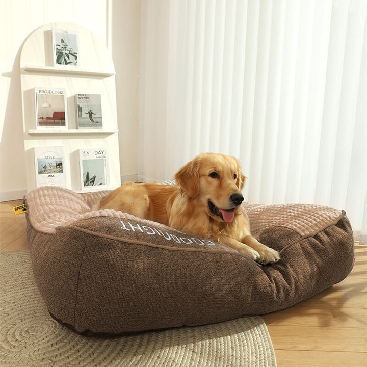 Luxuriöses orthopädisches Tierbett, groß, dick & bequem, speziell für Wirbelsäulenschutz.