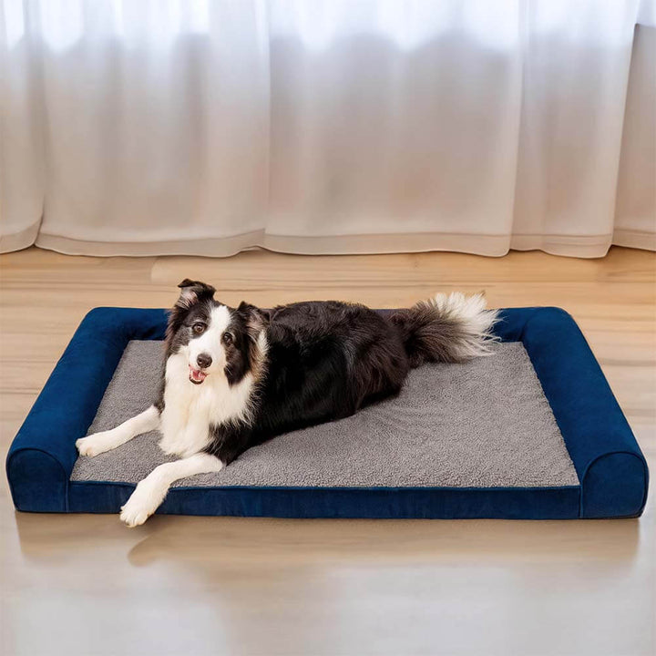 Weiches, orthopädisches Hundebett aus Kunstfleece, ideal als Schlafplatz für Hunde mit Arthrose.