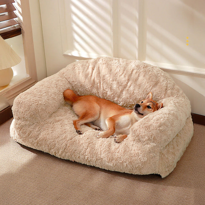 Orthopädisches Hundebett & Katzensofa, abnehmbar & waschbar, für entspannten Tierkomfort.