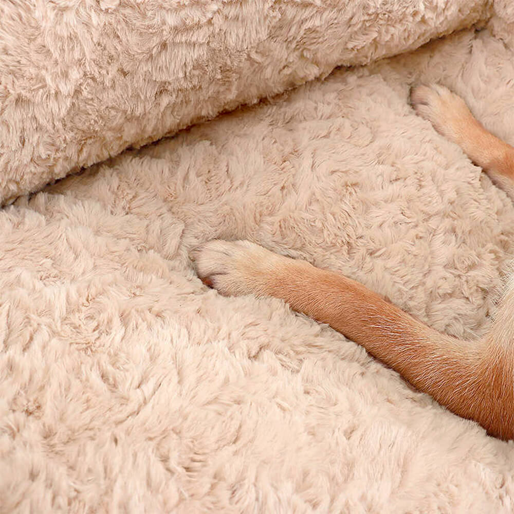 Weiches orthopädisches Katzensofa mit waschbarem Bezug, bietet gemütliche Entspannung und Tierkomfort.