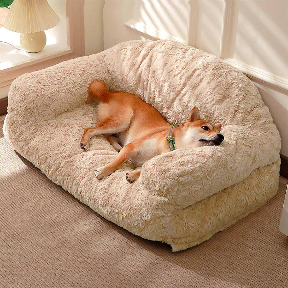 Orthopädisches Katzensofa mit abnehmbarem Bezug, waschbar & gemütlich für maximalen Tierkomfort.