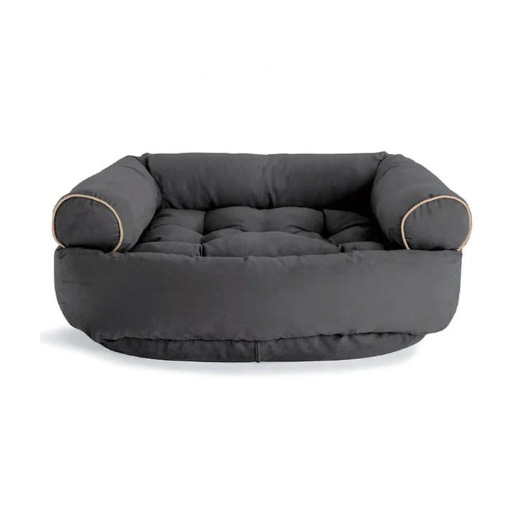 Komfortables orthopädisches Hundesofa mit erhöhten Rändern für Geborgenheit.