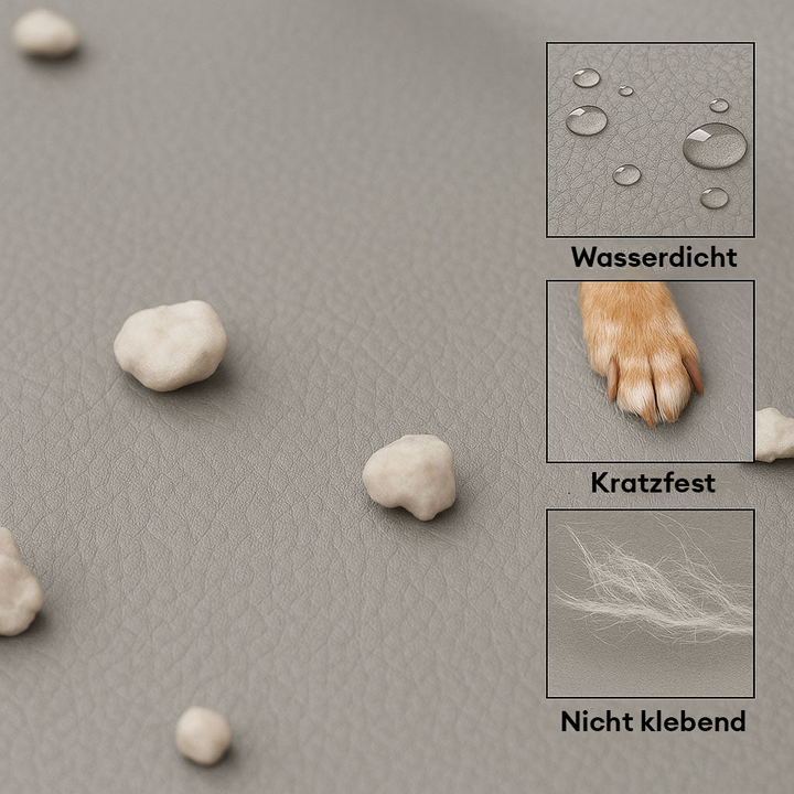 Großes faltbares Hundebett aus Kunstleder, orthopädisch, für Gelenkentlastung bei großen Hunden.