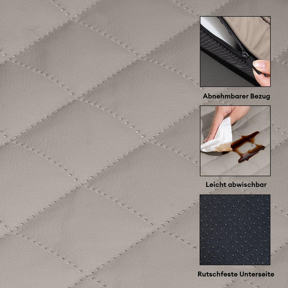 Strapazierfähiges orthopädisches Kunstleder-Hundebett, faltbar, langlebig für große Hunde.