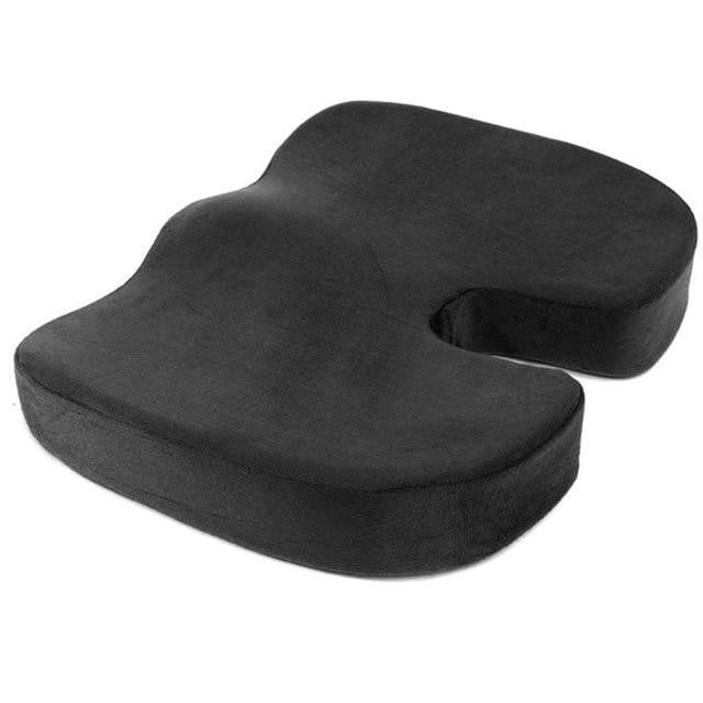 Orthopädisches Memory Foam Sitzkissen für Schmerzlinderung. Ergonomisch, komfortabel, ideal für Büro & Auto.