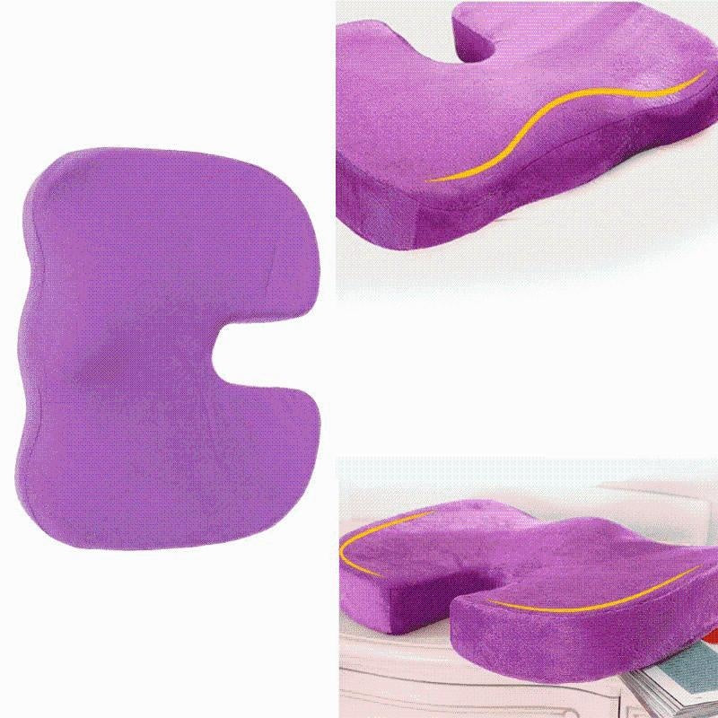Schmerzlinderndes Memory Foam Sitzkissen, stützt Wirbelsäule & Steißbein optimal. Orthopädischer Komfort.