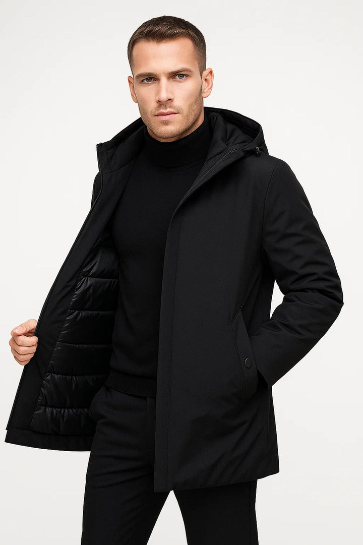 Funktionaler Oscar Herren Wasserabweisender Parka mit Kapuze, als Übergangsjacke oder leichter Wintermantel.