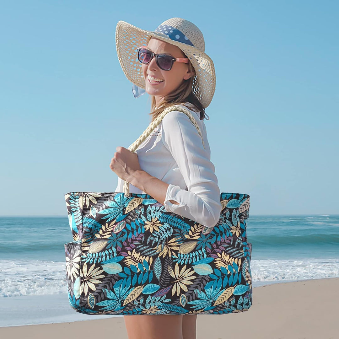 Strapazierfähige Damen-Strandtasche, wasserdicht, sanddicht, groß, ideal für den Sommer.