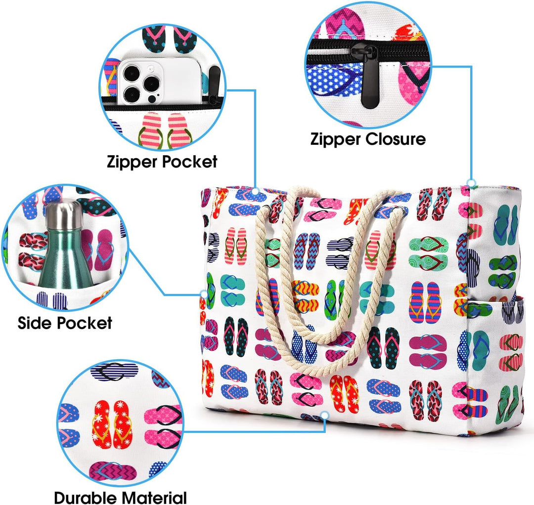 Wasserdichte Badetasche für Damen, sanddicht, oversized, perfekt für jeden Badeausflug.