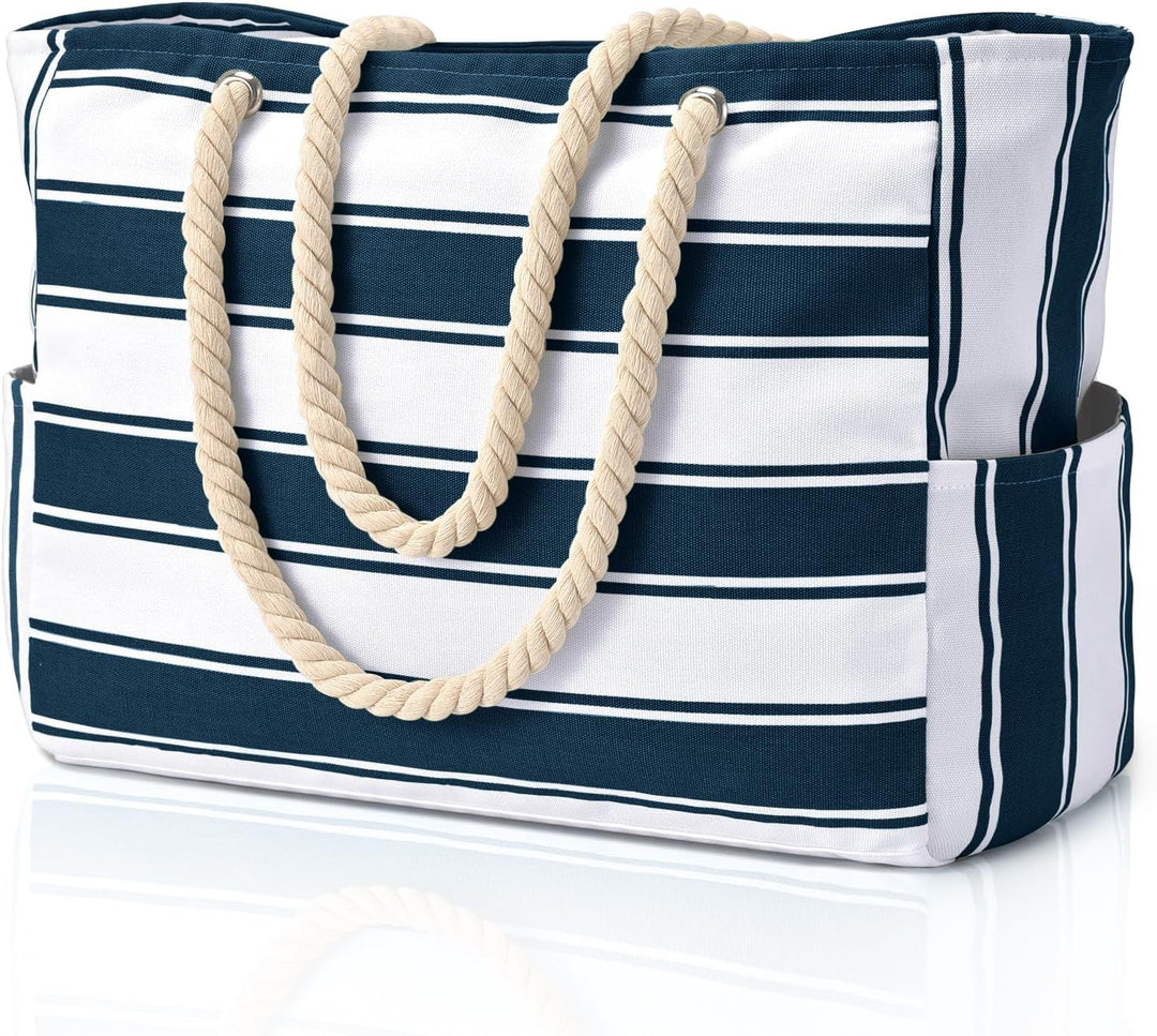 Leichte & wasserdichte Strandtasche für Frauen, sanddicht, groß, ideal für den Urlaub.