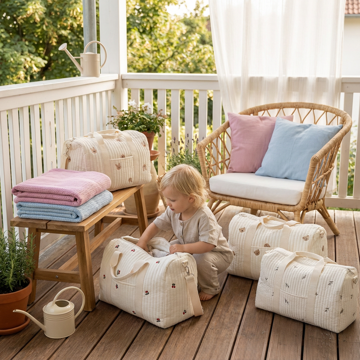 Multifunktionale Wickeltasche in stilvollem Design, geräumig für Babyzubehör und Mamas Alltag.