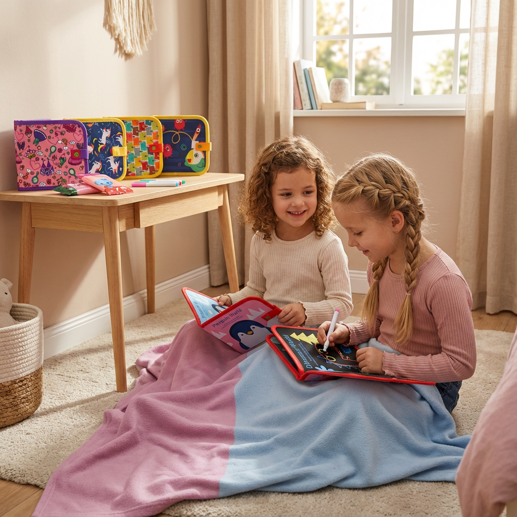 Wiederverwendbares Malbuch für Kinder. Abwischbar für kreativen Malspaß unterwegs. Ideal für Jungen & Mädchen.