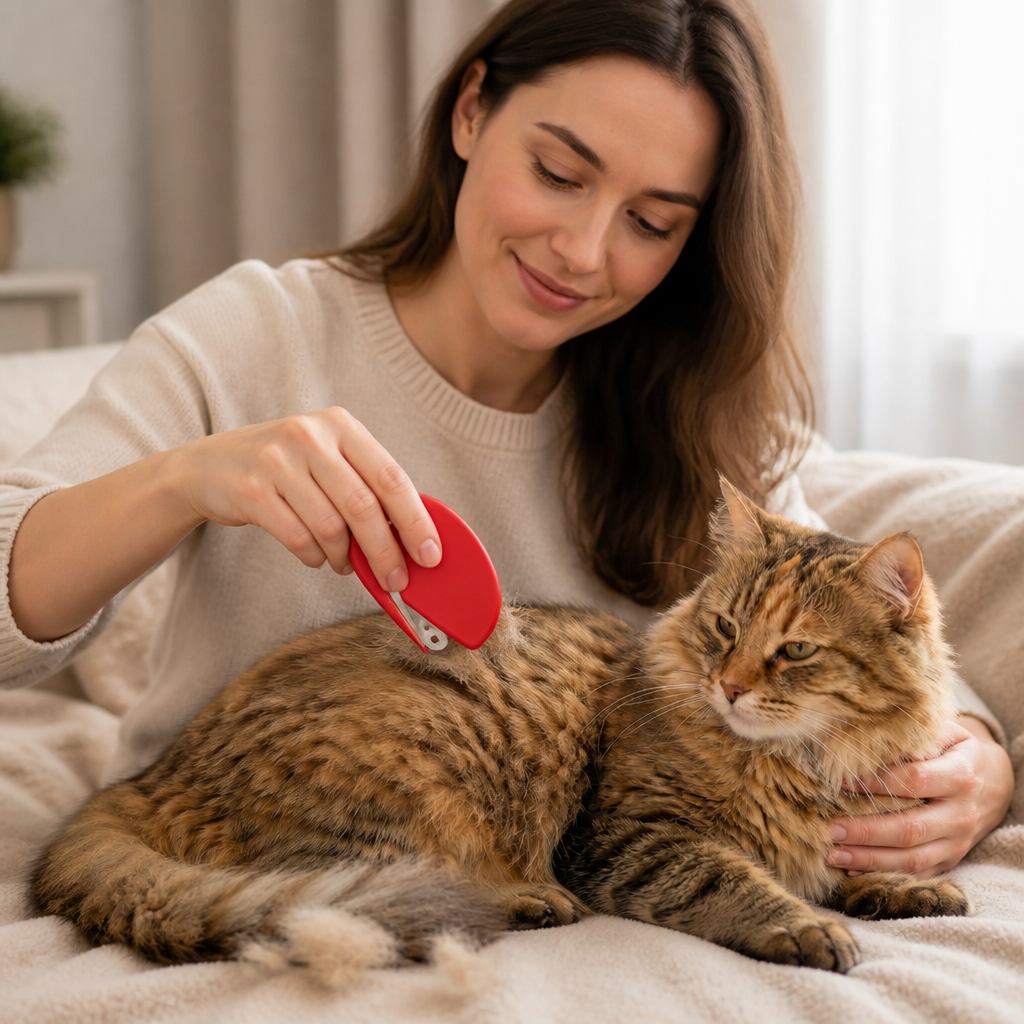 Fellentwirrer für Haustiere. Sanfte Fellpflegebürste & Entfilzer für Hund & Katze.