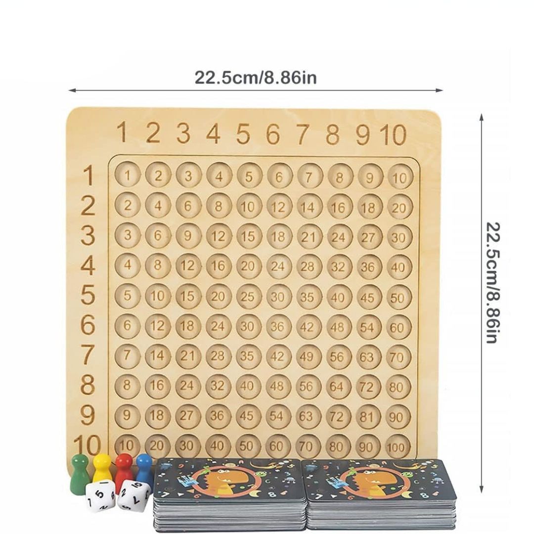 Interaktives Montessori Lernspiel: Kinder entdecken Zahlen und Mengen mit diesem Mathematik Holzspielzeug.