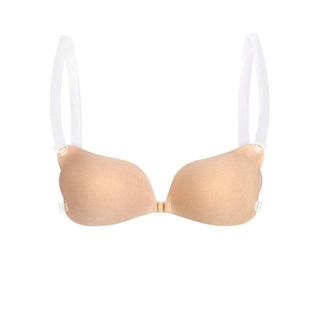 Diskreter Damen Nahtlos-BH mit transparenten Trägern, der perfekte Kleider-BH für Sommerkleider, bietet unsichtbaren Komfort.