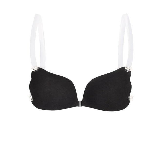 Komfortabler Damen Push-up BH, nahtlos, mit transparenten Trägern für unsichtbaren Halt, perfekte Dessous für jeden Anlass.