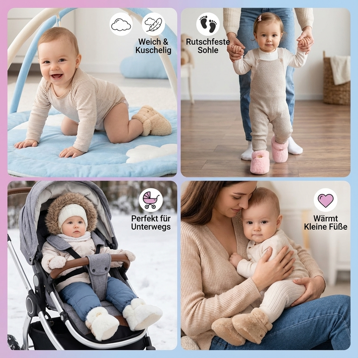 Baby Sockenschuhe: Kuschelig weich, halten kleine Füße warm. Ideal als Geschenk für Babys oder Kleinkind Schuhe.