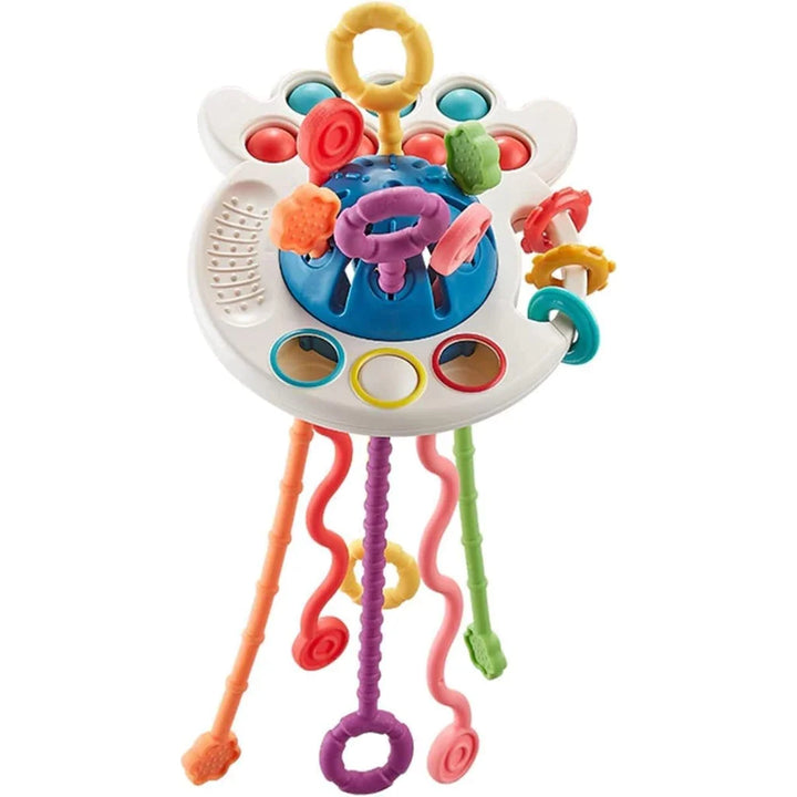 Montessori-inspiriertes Sensorik Ufo. Vielseitiges Baby Spielzeug zur Motorik-, Tastsinn- & Entwicklungsförderung.