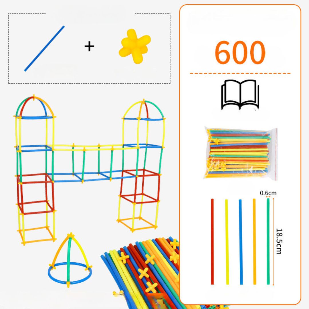 Robuster Bausatz als Geschenk für Kinder, ideal für drinnen & draußen. Fördert Motorik & Konstruktionsfähigkeiten.
