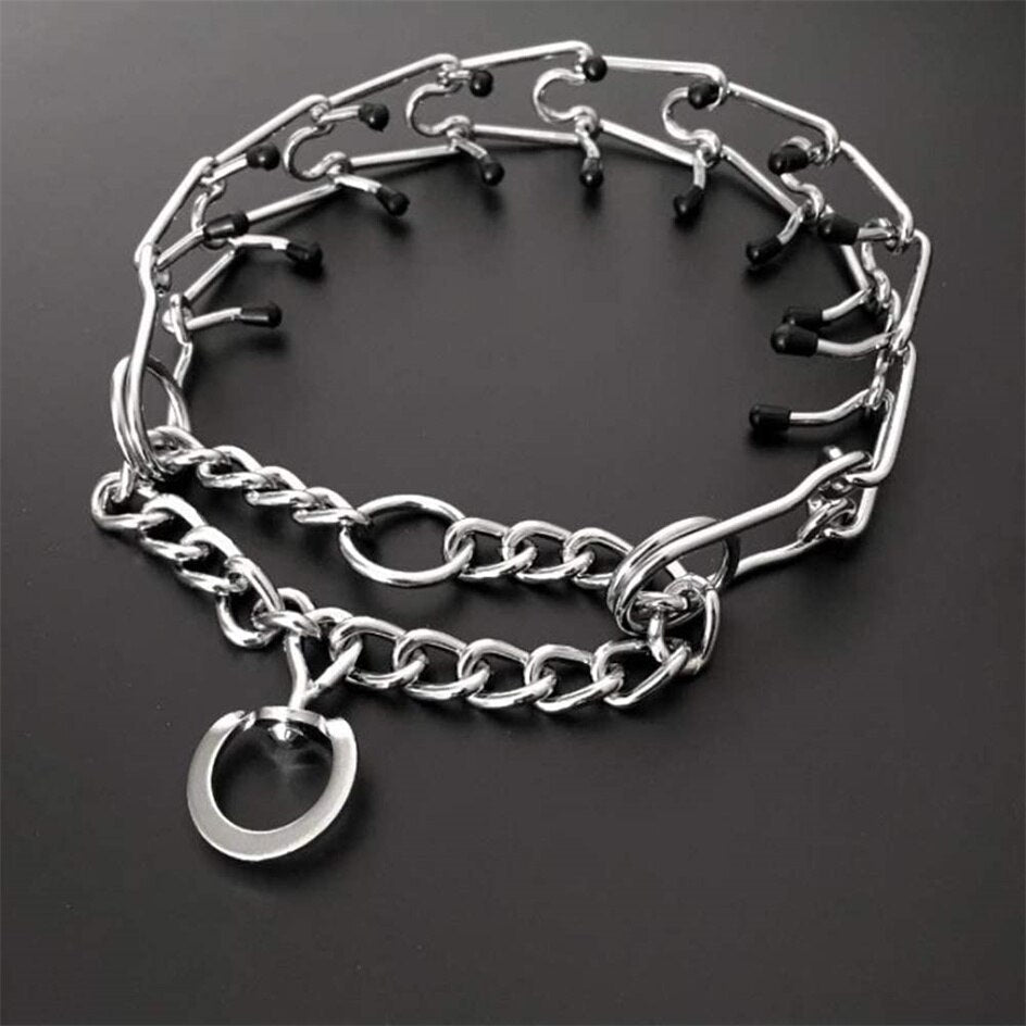 Robustes Pinchhalsband, verstellbar, für Gehorsamkeitstraining und Anti-Zieh-Kontrolle bei Hunden.