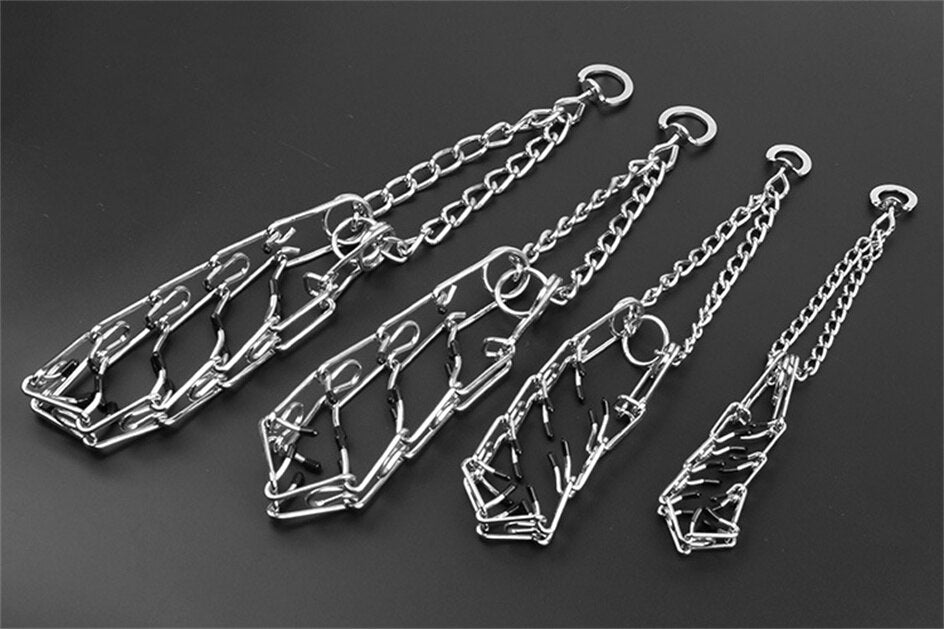 Robustes Pinchhalsband für Welpentraining und Gehorsam, mit Anti-Zieh-Funktion.