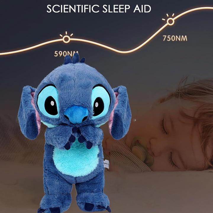 Entspannender Plüsch Schlafbegleiter mit Nachtlicht & Musik. Perfekte Einschlafhilfe für Kinder & Erwachsene.