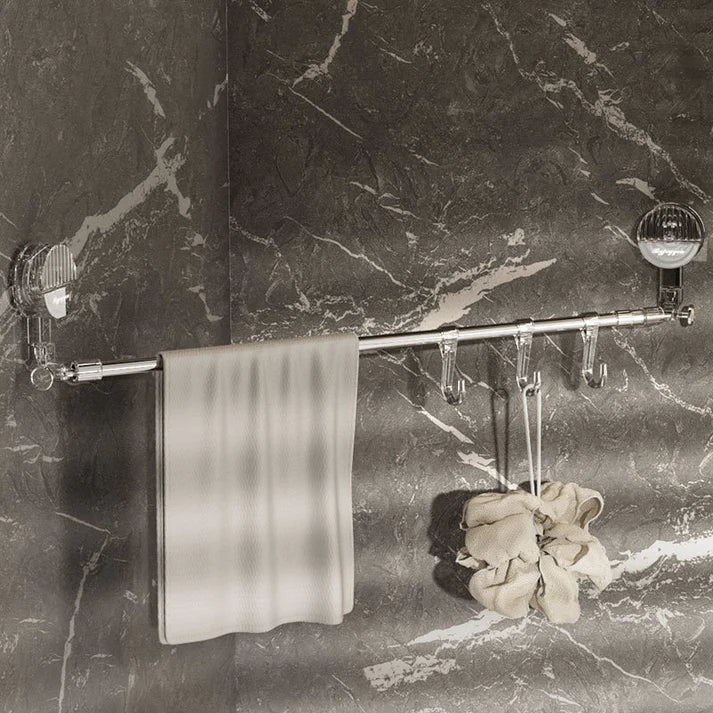Praktisches Ordnungssystem mit flexiblem Saugnapf für Wandmontage. Ideal für platzsparende Aufbewahrung im Bad.
