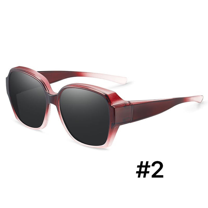 Blendfreie Sicht mit OptiShade polarisierter Überbrille. UV-Schutz, ideal für Autofahren & Outdoor.