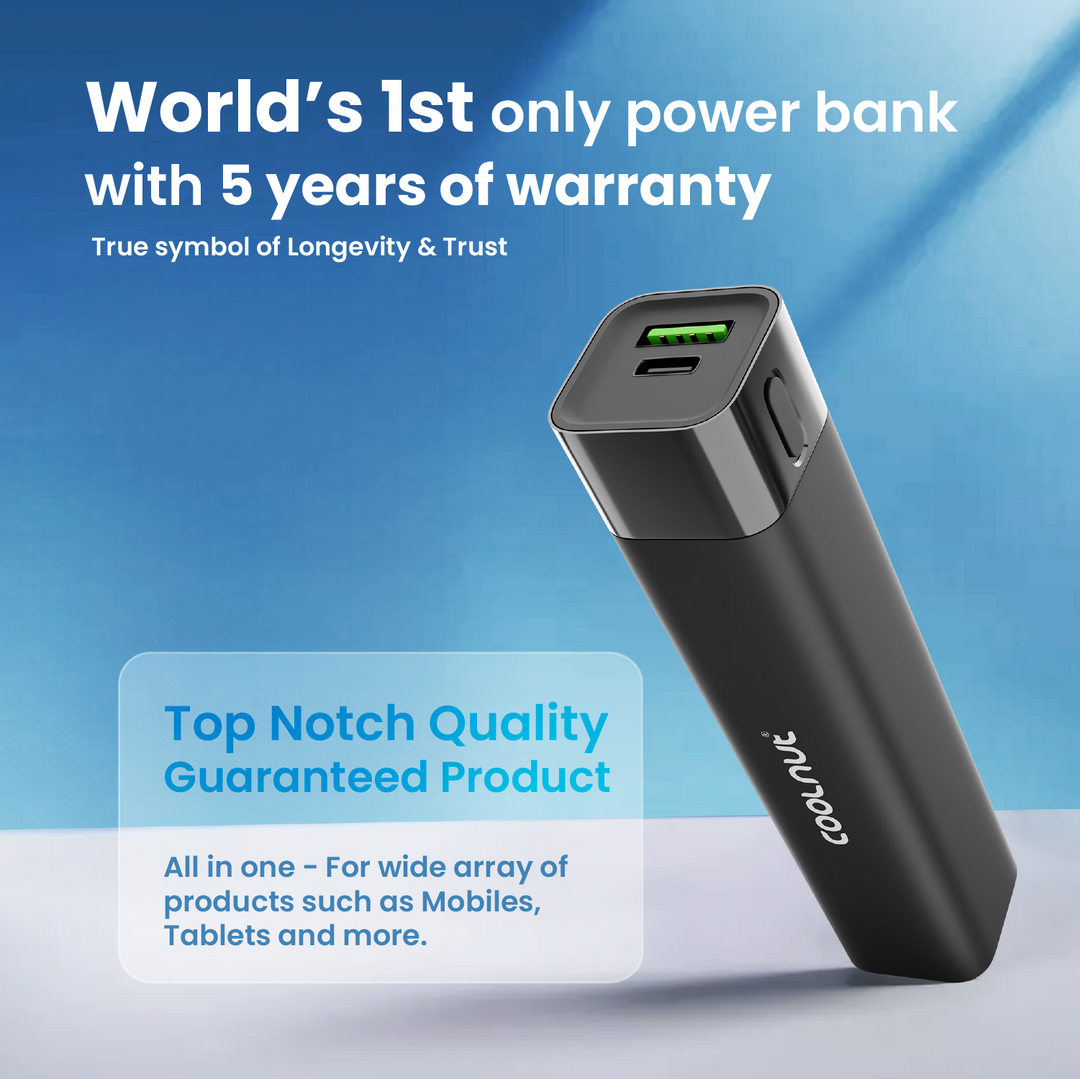 Handliche 5000 mAh Mini Powerbank, kompakt und leistungsstark für unterwegs; Smartphone Zubehör.