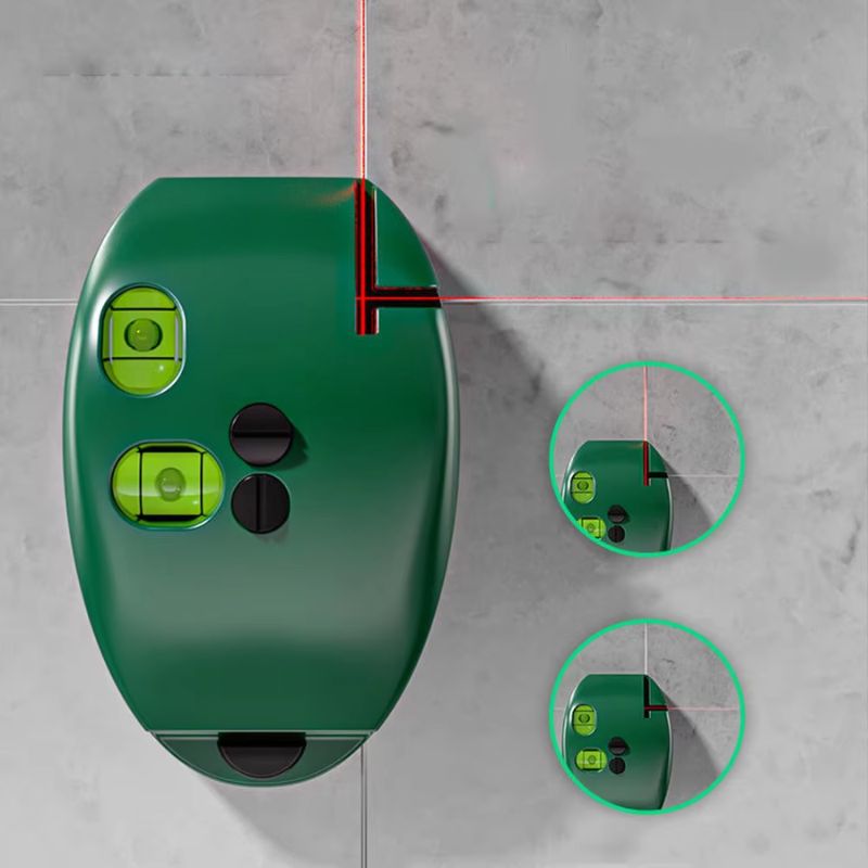 Kompakter 90° Linienlaser, ideal für das Verlegen von Fliesen und präzise Bauarbeiten.