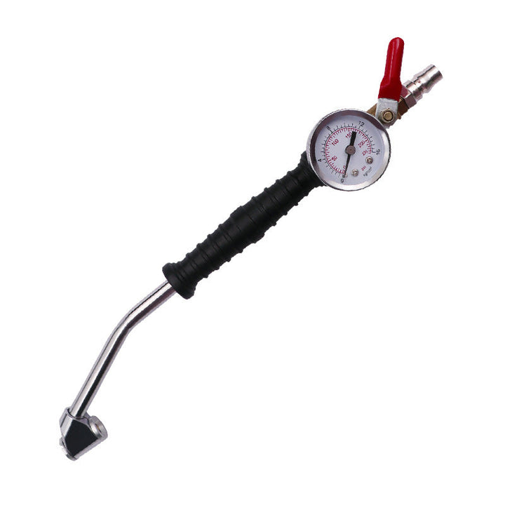 Präziser Reifenfüller mit Manometer & Dual-Ventilkopf zum Aufpumpen von Auto-, Motorrad- & Fahrradreifen.