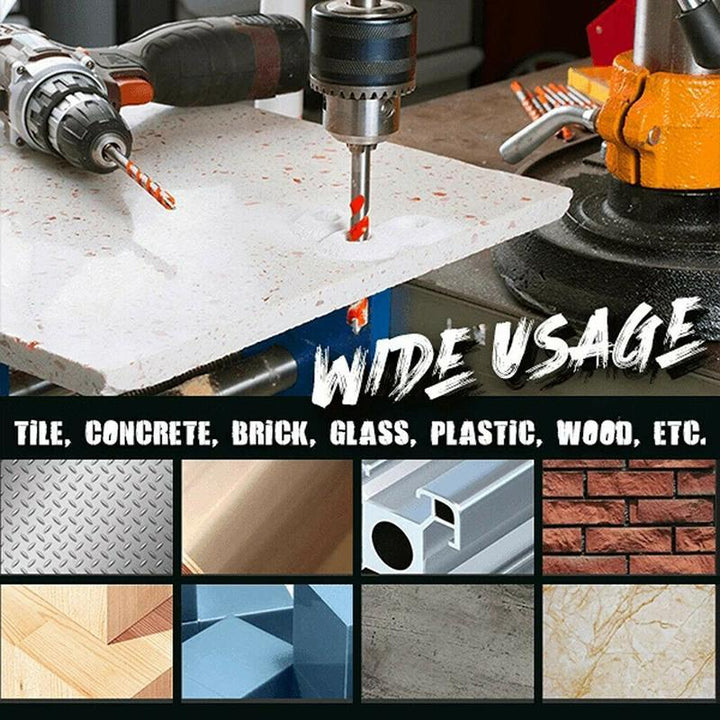 Umfassendes Bohrerset für Heimwerker: Präzisionsbohrer für Holz, Metall, Beton, Glas und mehr Materialien.