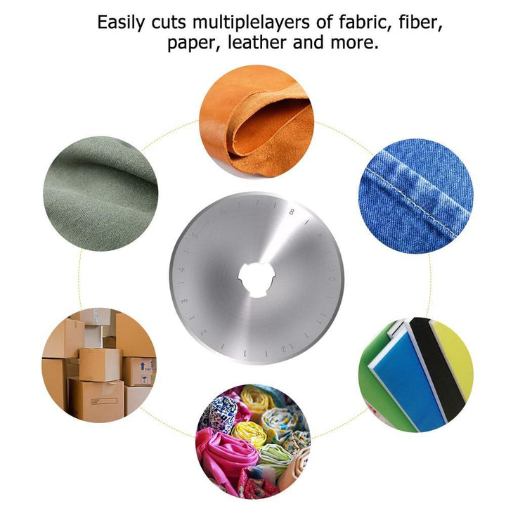 Stoffschneider in Aktion, schneidet mühelos Textilien. Perfektes Präzisionswerkzeug für Patchwork und Bastelprojekte.