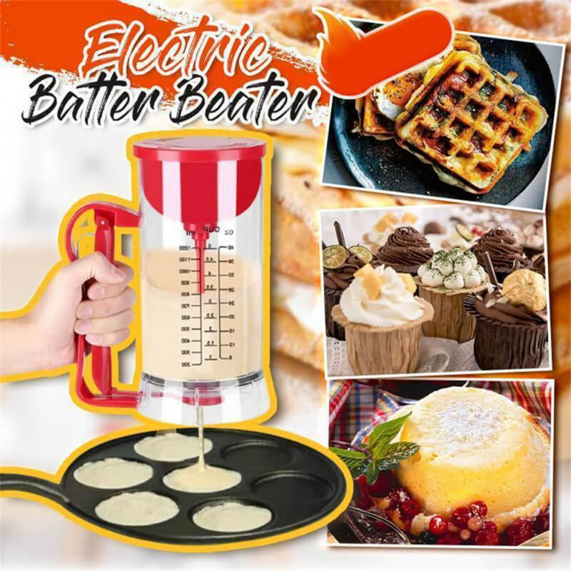 Robuster Teigmischer zum schnellen und klumpenfreien Mixen von Teig für Pfannkuchen, Waffeln und Muffins.
