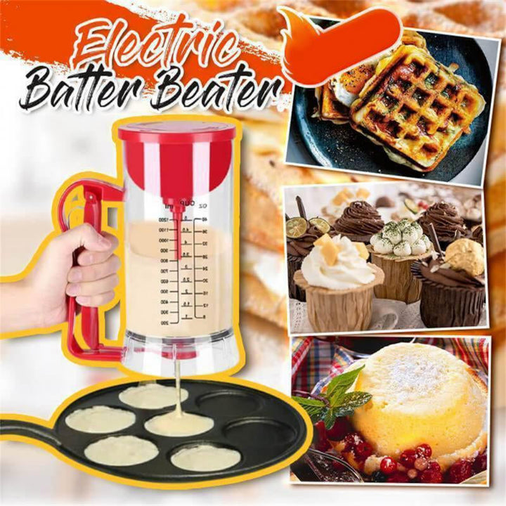 Robuster Teigmischer zum schnellen und klumpenfreien Mixen von Teig für Pfannkuchen, Waffeln und Muffins.