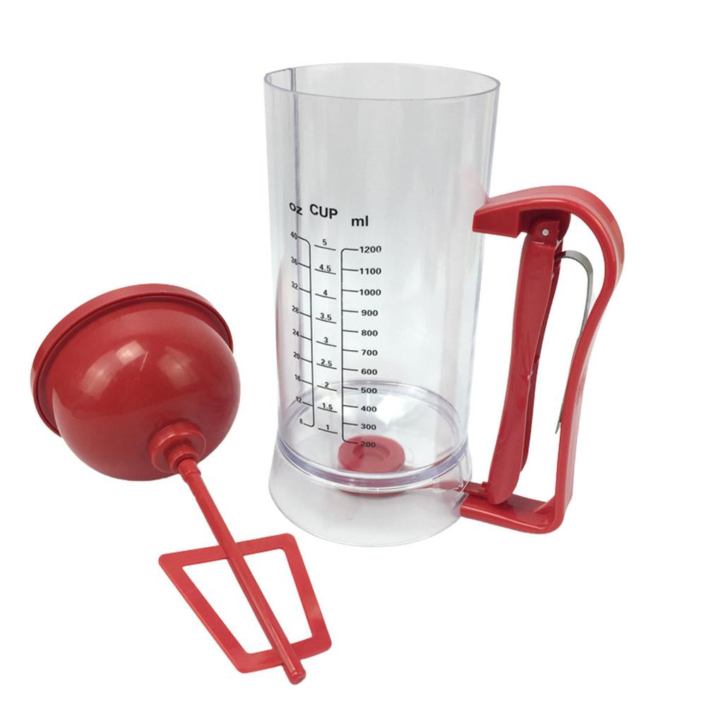Sauberer Teigspender & Mischer, ideal für die Zubereitung von Pfannkuchen, Muffins & Kuchenteig.