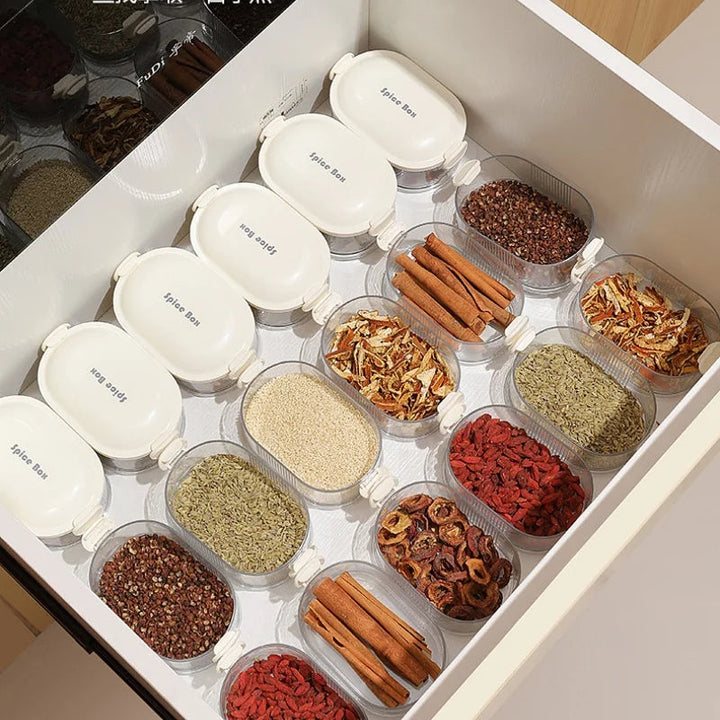Luftdichte Vorratsdosen für Gewürze, die Frische garantieren. Perfekte Lösung für Ihre Küchenorganisation.