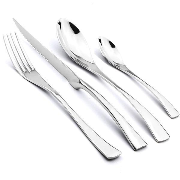 Hochwertiges Edelstahl Besteckset, spülmaschinenfest. Robustes, farbenfrohes Design für den täglichen Gebrauch.