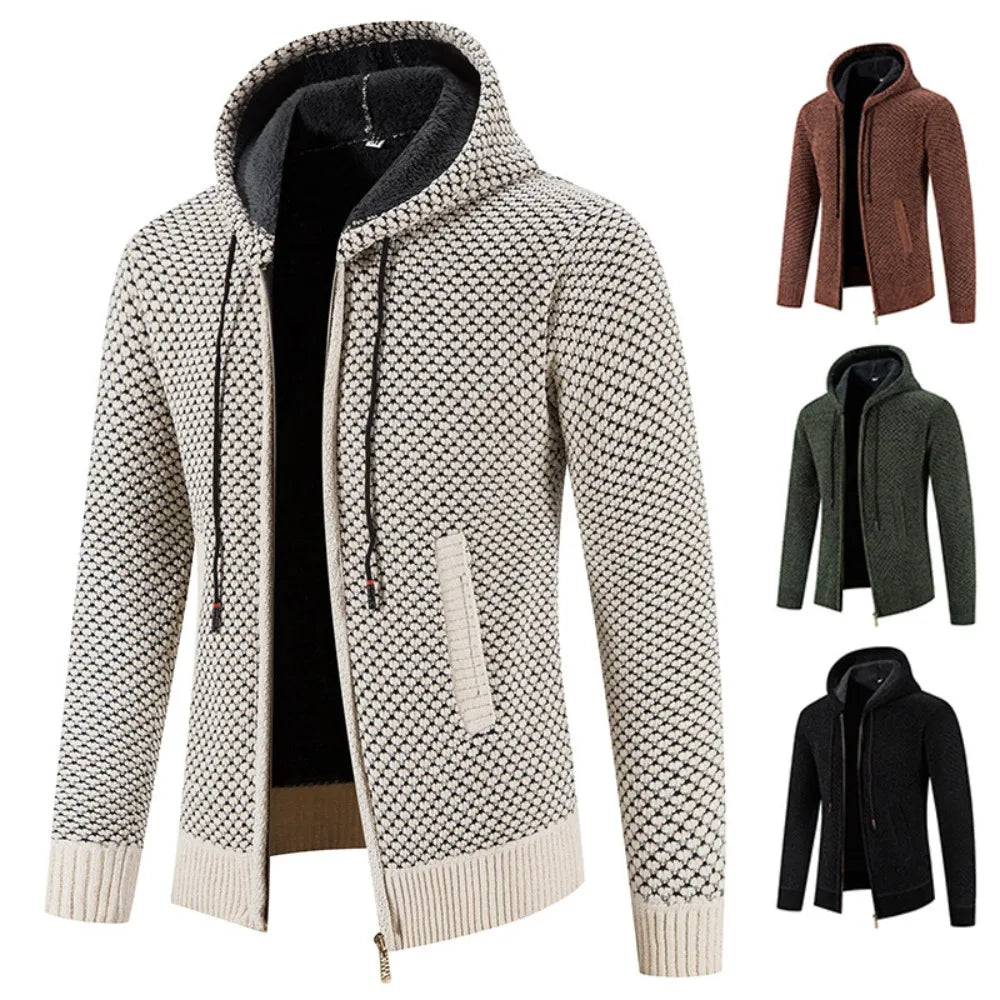 Premium Herren Strickjacke, stilvoll & warm für kühle Tage. Hoher Tragekomfort und Eleganz.