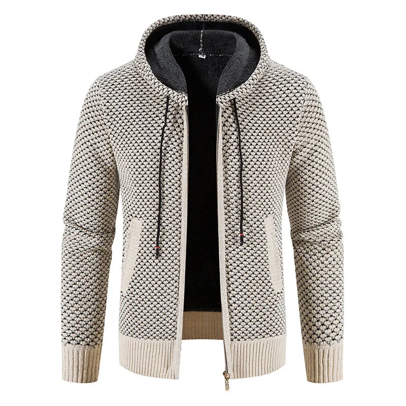 Elegante Herren Strickjacke, ideale Freizeitmode für den Winter. Lässige Oberbekleidung.