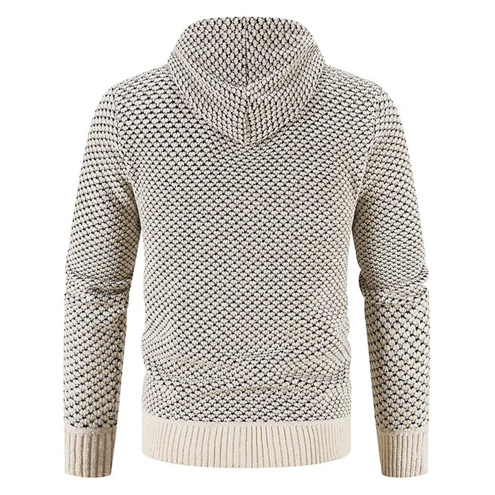 Warme Herren Jacke aus Strick, perfekt für Komfort & Stil im Alltag.