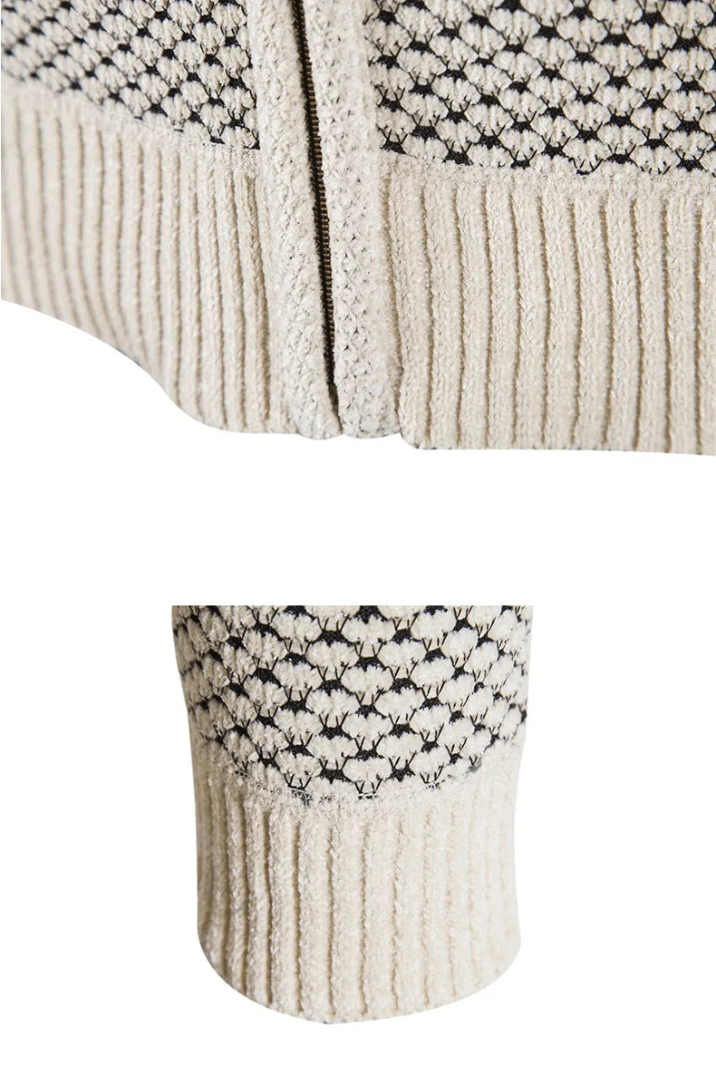 Herren Winterjacke aus feinem Strick, bietet Wärme & Komfort. Stilvolle Oberbekleidung.